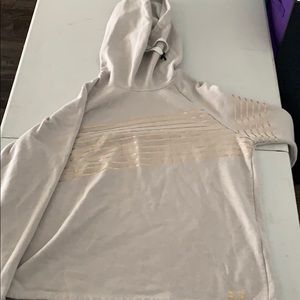 gold and creme under armour hoodie